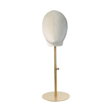 female upper body head mannequin head stand display rack egg head velvet fabric cover mannequin for wig hat display holder stand